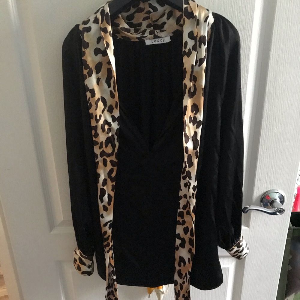 Black silk top